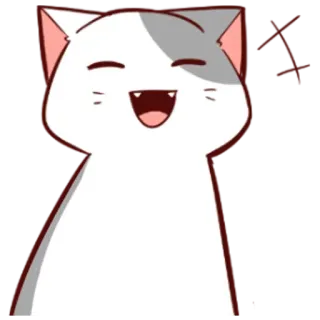 😁 gato, animal, pegatina, lindo, dibujo animado, feliz telegram sticker