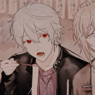 🤍 anime, manga, character, illustration, digital art, drawing, animation, art whatsapp sticker