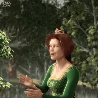🫑 Princess Fiona Shrek animé, conte de fées, princesse, ogre, comédie telegram sticker