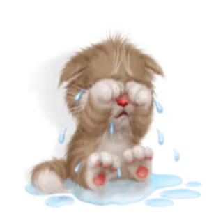 😭 gatto, piangere, triste, sticker, lacrime, cartone animato telegram sticker