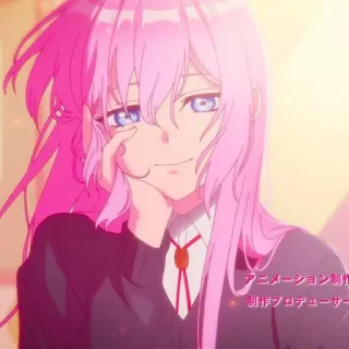 😊 アニメーション制作
制作プロデューサーサイン аниме, розовые волосы, анимация, японский whatsapp sticker