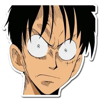 😡 Monkey D. Luffy One Piece anime, one piece, luffy, monkey d luffy, straw hat whatsapp sticker