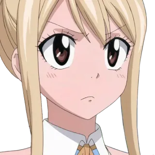 😠 Lucy Heartfilia Fairy Tail Anime, Fairy Tail, Lucy Heartfilia, Cartoon, Sticker telegram sticker