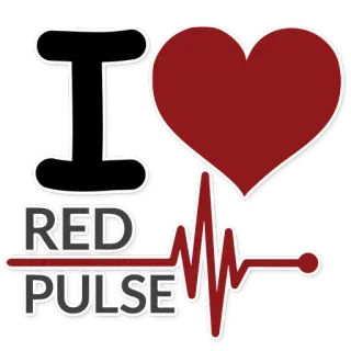 I Heart Red Pulse whatsapp stickers