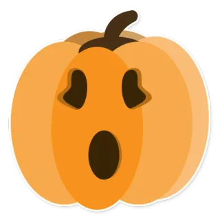 😦 zucca, halloween, lanterna di zucca, autunno, arancione, autunno, stagionale telegram sticker