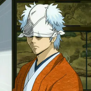 🔮 Sakata Gintoki Gintama Anime, Manga, Personaje, Herido, Vendaje, Gintoki telegram sticker