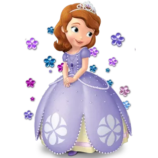 😄 Sofia Sofia the First dessin animé, princesse, magie, couronne, fille, animé telegram sticker