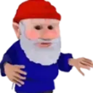 👨‍🦳 Gnome คนแคระ, คนแคระในสวน, ตัวละคร, การ์ตูน telegram sticker