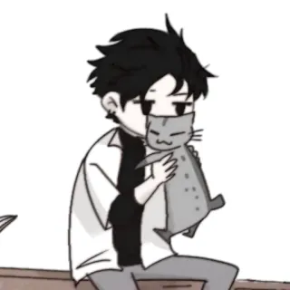 👟 การ์ตูน, แมว, เด็กผู้ชาย, สัตว์เลี้ยง, ภาพประกอบ, อนิเมะ telegram sticker
