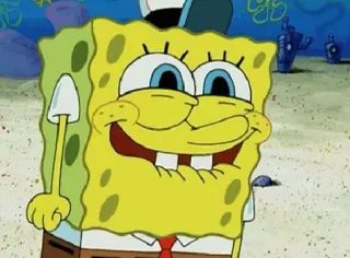 😖 SpongeBob SquarePants Dessin animé, Éponge, Carré, Drôle, Mer telegram sticker