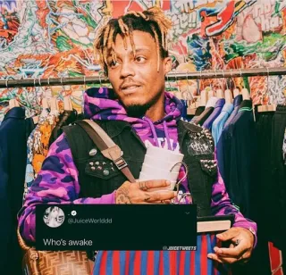 😴 Juice Wrld Who's awake nhạc sĩ, rapper, người nổi tiếng, ca sĩ, người telegram sticker