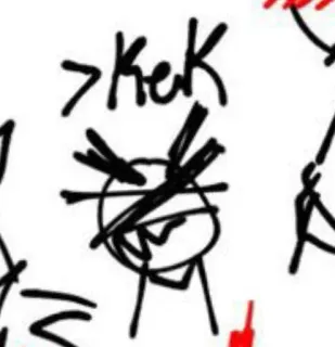 🚫 >Kek 밈, 케크, 인터넷 속어, 정치 밈 telegram sticker