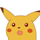 😮 Pikachu pikachu, pokemon, shocked, surprised, yellow, cartoon whatsapp sticker