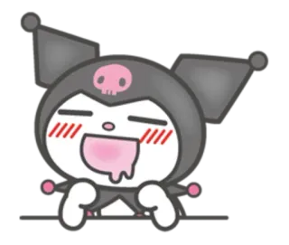 🤤 Kuromi kuromi, sanrio, schattig, cartoon telegram sticker