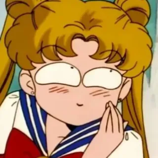 😊 Sailor Moon anime, desenho animado, cara engraçada, bobo, personagem telegram sticker