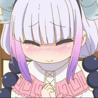 🍥 Kanna Kamui Miss Kobayashi's Dragon Maid kanna kamui, anime, manga, kawaii, dragon maid, süß, cartoon, anime mädchen telegram sticker