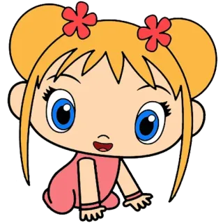 ☺️ bebé, niña, dibujos animados, lindo, bebé, niño pequeño, niño telegram sticker