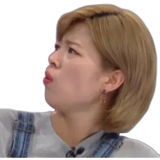 😯 mulher, expressão, engraçado, meme, confuso, chocado, kpop, idol telegram sticker