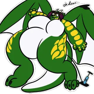 ⁉️ ohdear... dragon, syringe, cartoon, fantasy telegram sticker