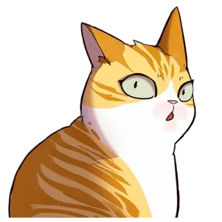 🤨 kucing, hewan, peliharaan, oranye, tabby, felidae telegram sticker