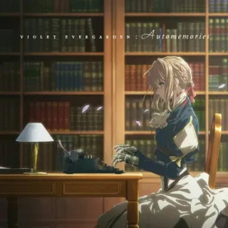 🙄 Violet Evergarden VIOLET EVERGARDEN : Automemories anime, Violet Evergarden, automemories, character, book, typewriter telegram sticker