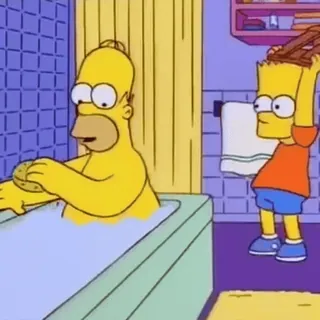 🪑 Homer Simpson The Simpsons Cartoon, Bad, Homer, Bart, Simpsons whatsapp sticker