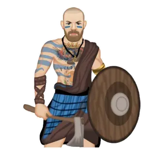 🗡 Viking, Guerrier, Hache, Bouclier, Arme, Tatouage, Historique, Combattant telegram sticker