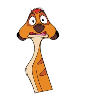 😩 Timon The Lion King Timon, meerkat, The Lion King, cartoon, character telegram sticker
