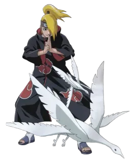 😊 Deidara Naruto アニメ, デイダラ, ナルト, 暁, 粘土の鳥, 爆発 telegram sticker