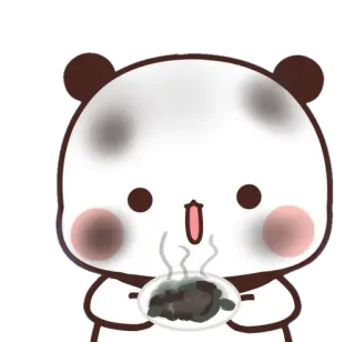 🍼 Panda, Słodkie, Jedzenie, Kawaii telegram sticker