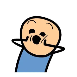 😱 漫画, サプライズ, 衝撃, Cyanide and Happiness, 棒人間, 感嘆符, 面白い telegram sticker