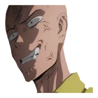🤣 Saitama One-Punch Man Anime, Saitama, One Punch Man, Poważny, Wyraz, Manga telegram sticker