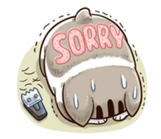😓 SORRY Hund, Entschuldigung, Verzeihung, süß, Tier, Cartoon whatsapp sticker