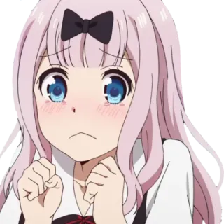 😢 Chika Fujiwara Kaguya-sama: Love Is War Аниме, Чика Фудзивара, Кагуя-сама, Милый, Каваий, Стикер telegram sticker
