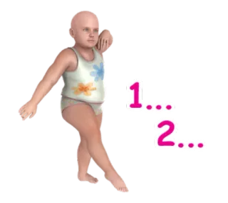 🚶 1... 2... child, dancing, swimsuit whatsapp sticker