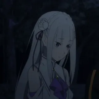 🤍 Emilia Re:Zero Anime, Emilia, Re Zero, Sticker, Personaggio telegram sticker