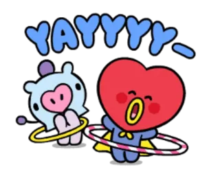🗣 YAYYYY Desenho animado, Fofo, Kawaii, Feliz, Eba, Personagens telegram sticker