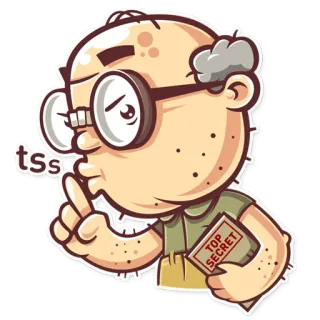 🤐 tss secreto, alto secreto, confidencial, shhh, silencio, espía telegram sticker