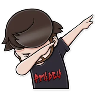 🙈 PTKDEU Дэб, Мультфильм, Наклейка, Интернет мем telegram sticker