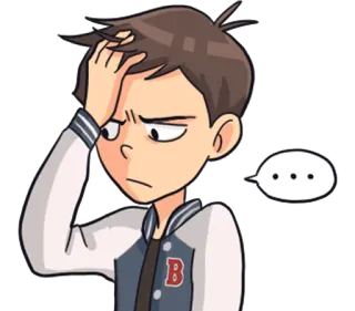 😶 Dessin animé, Pensée, Confus, Question, Frustré, Incertain telegram sticker