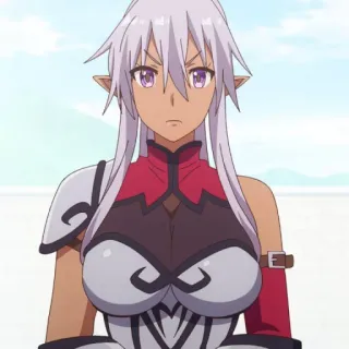 😠 anime, elf, character, female, fantasy telegram sticker