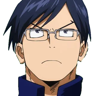 🤨 Tenya Iida My Hero Academia Anime, My Hero Academia, Tenya Iida, Personaggio, Serio, Rappresentante di classe telegram sticker