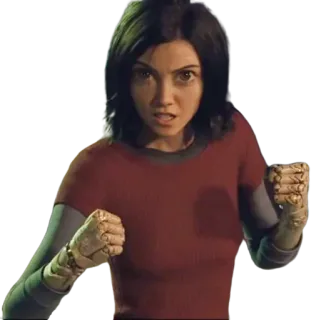 😠 Alita Alita: Battle Angel Alita, Battle Angel, Ciborgue, Ação, Luta, Personagem de filme, Anime whatsapp sticker