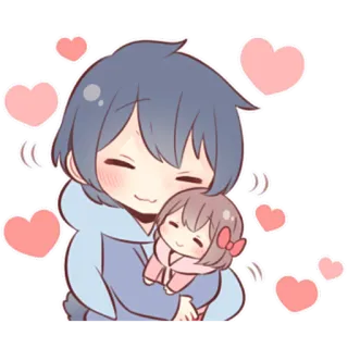 🥰 애니메이션, 사랑, 만화, 하트, 귀여운 telegram sticker