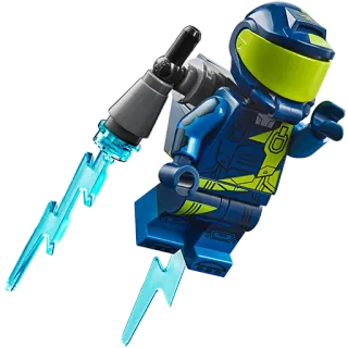 👩‍🚀 Lego, Figura, Jetpack, Giocattolo, Blu, Casco telegram sticker