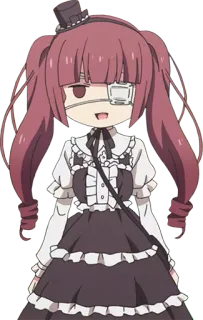 😀 Anime, Chica, Personaje, Dibujo animado, Lindo, Vestido whatsapp sticker