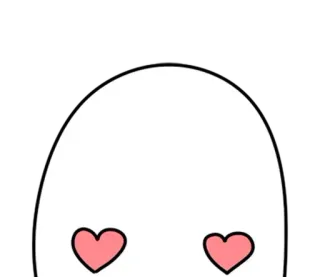 ⚪️ cœur, amour, mignon, dessin animé, kawaii, doux, adorable whatsapp sticker