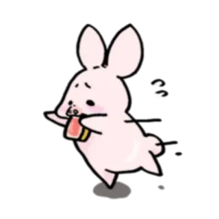 🍽 кролик, заяц, животное, милый, мультфильм telegram sticker
