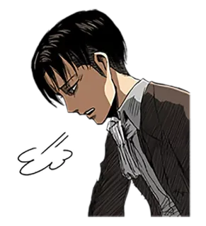 😩 Levi Ackerman Attack on Titan Anime, Mangá, Personagem, Sério, Levi Ackerman, Ataque dos Titãs telegram sticker
