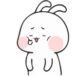 😷 coelho, coelhinho, adesivo, fofo, desenho animado whatsapp sticker